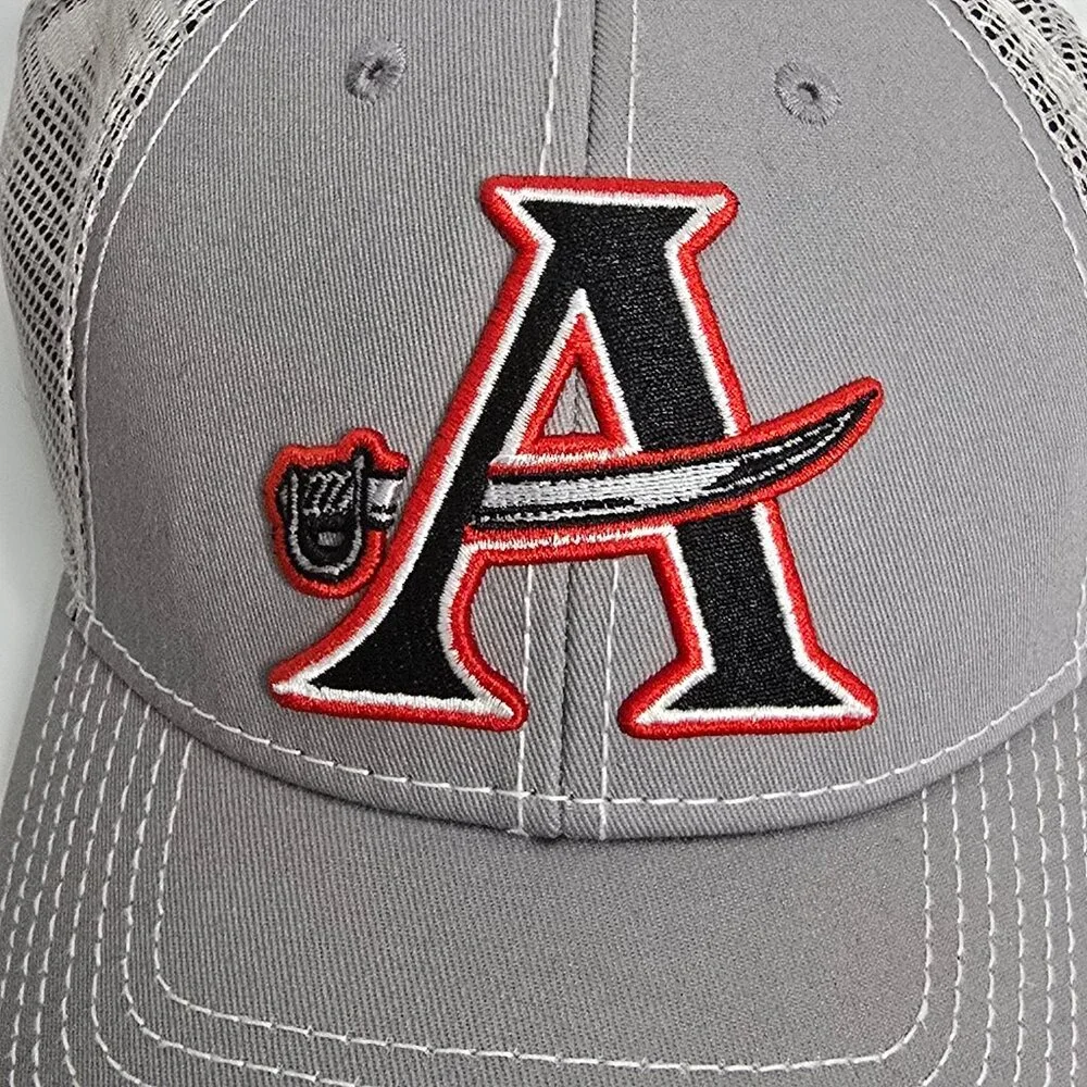 Allatoona Bucaneers Football‎ Hat Cap High School Apparel Mesh Gray Adjustable